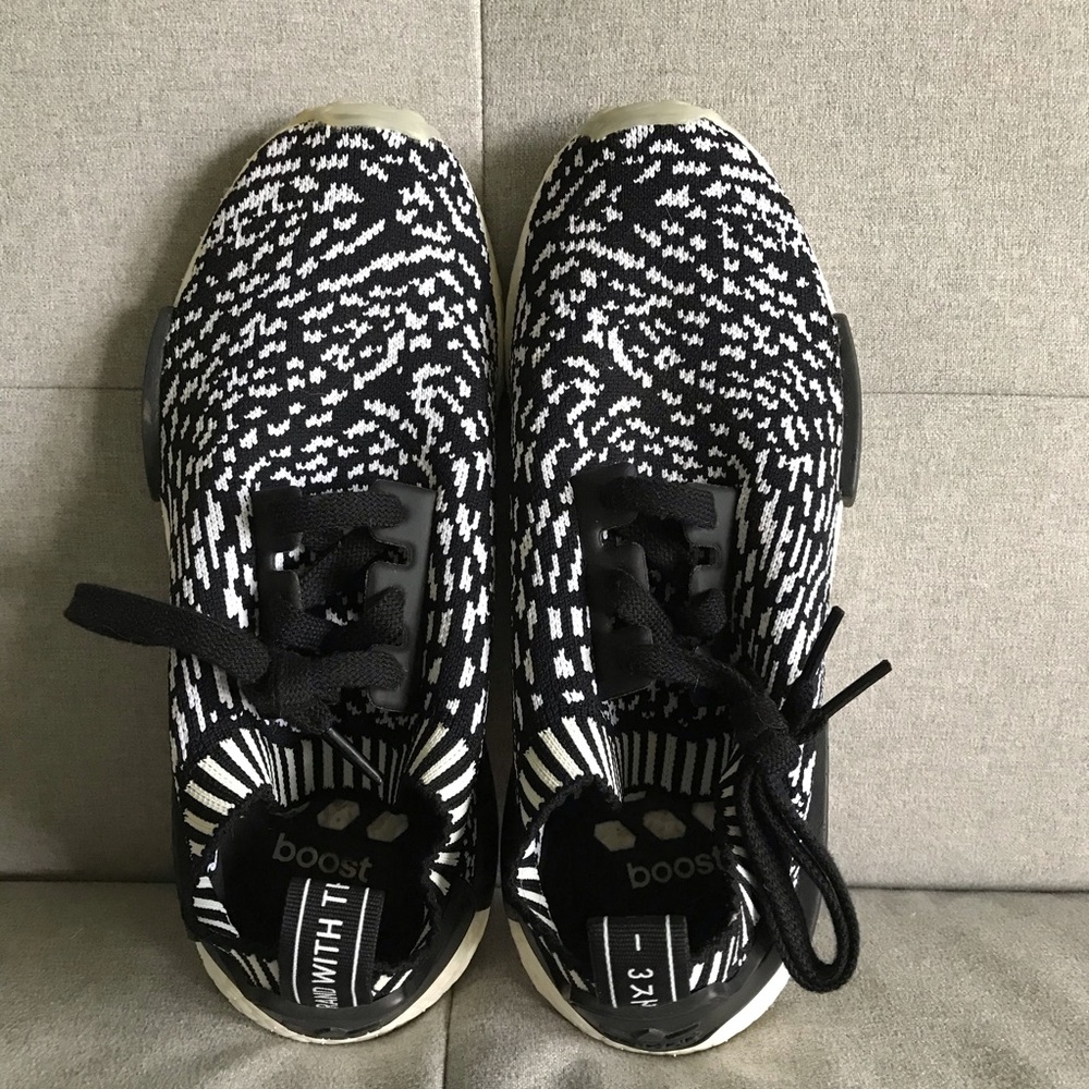 Adidas NMD R1 PK boost black & white zebra size 6